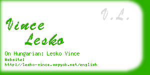 vince lesko business card